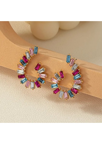 Set.up Komple Taşlı Renkli Küpe fiyatları
