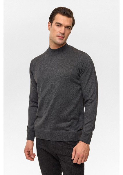 TR2013700485 Yün Akrilik Yarım Balıkçı Yaka Erkek Kazak