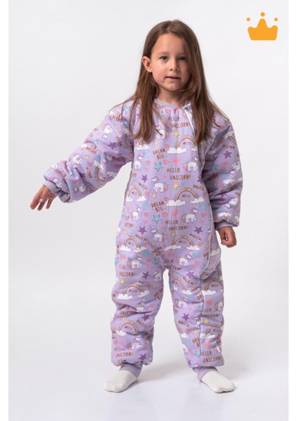 2-9 Yaş 2.5 Tog Kalın Elyaf Dolgulu Premium Kalite Çocuk Uyku Tulumu Mor Unicorn 23504 fiyatları