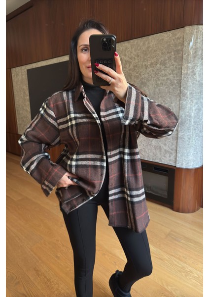 Ekose Kalın Oduncu Gömlek- Kahverengi