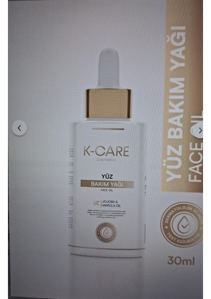 K K-Care Cosmetics Face Oil Yüz Bakım Yağı - 30 ml