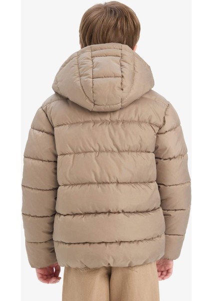 Erkek Çocuk Su Geçirmez Kapüşonlu Fermuarlı Şişme Mont A1875A825AU