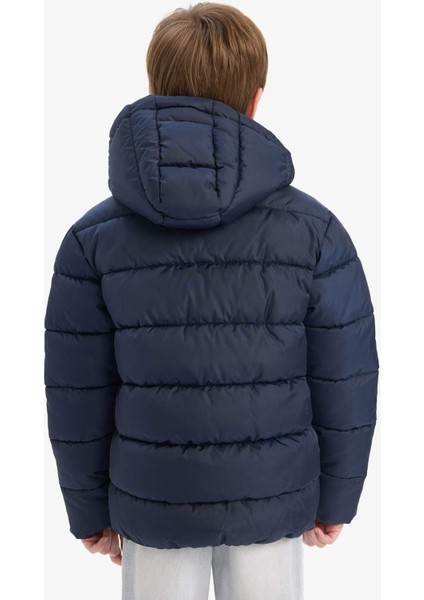 Erkek Çocuk Su Geçirmez Kapüşonlu Fermuarlı Şişme Mont A1875A825AU