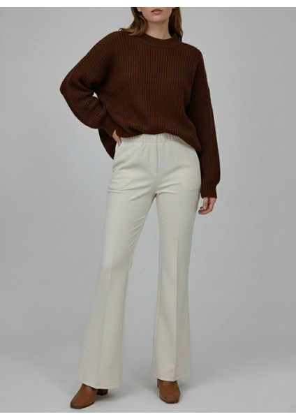 Ispanyol Paça Atlas Pantolon-Krem
