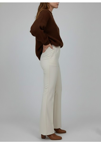 Ispanyol Paça Atlas Pantolon-Krem fiyatları