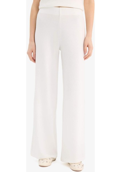 Wide Leg Geniş Paça Basic Düz Pike Pantolon E5784AX25SP