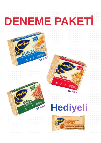 - Gevrek Ekmek 3 Lü Deneme Paketi Set ( Sandvic Hediyeli )