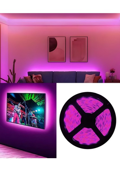 12V 4040 Iç Mekan Pembe Işık 2000K Şerit LED 10 Metre fiyatları