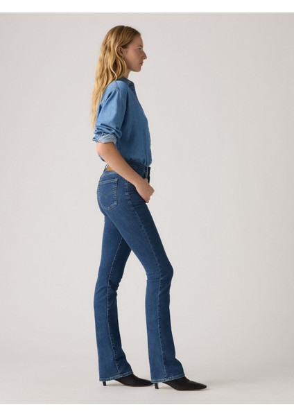 725 High Rise Bootcut Trıangle Exploratı Kadın Mavi Jean Kot Pantolon 18759-0234 fiyatları