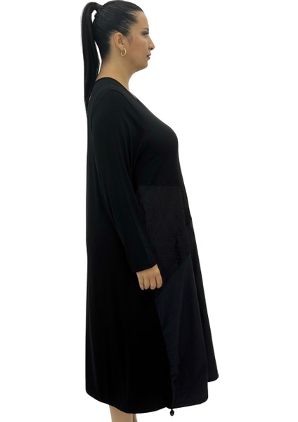 Büyük Beden Düğmeli Kısa Ceketli Uzun Elbiseli Oversize Kadın Takım fiyatları