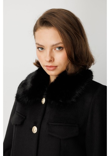 Yakası Kürklü Kısa Mont 6121-26K fırsatları