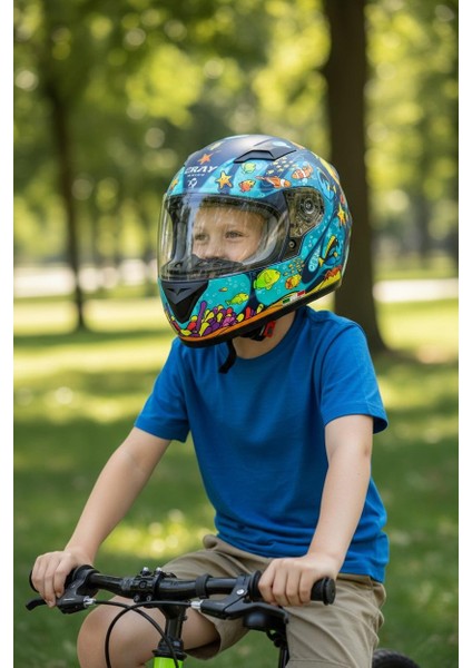 SWAY SW 815K Motosiklet E Bisiklet Elektrikli Scooter Çocuk Kaskı