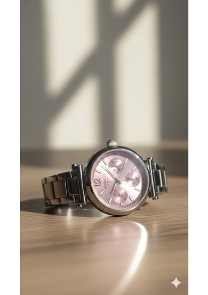 Kadın Kol Saati Gümüş Renk, Lila Kadran - Şık Metal Kordon, 2 Yıl Garantili fiyatları
