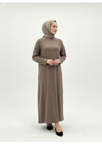 Reglan Kol Contalı Elbise-Vizon fiyatları