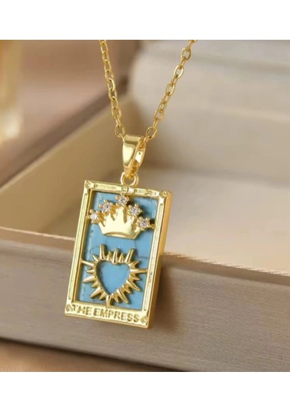Empress Kraliçe Tarot Çelik Kolye