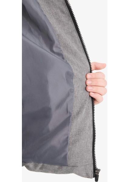 Erkek Çocuk Su İtici Kapüşonlu Fermuarlı Şişme Mont