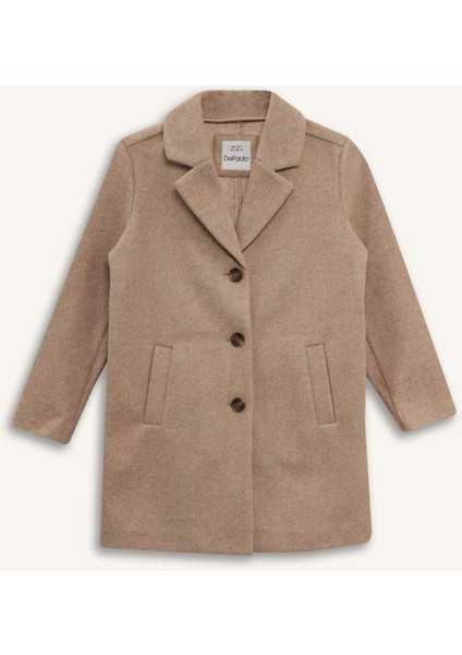 Kız Çocuk Ceket Yaka Düğmeli Parka E9735A825AU