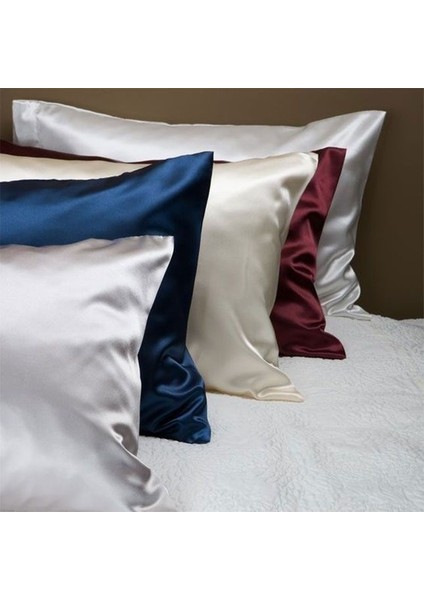 Antibakteriyel Terletmeyen Ipek Saten Yastık Kılıfı 2'li 50X70 Gümüş modelleri