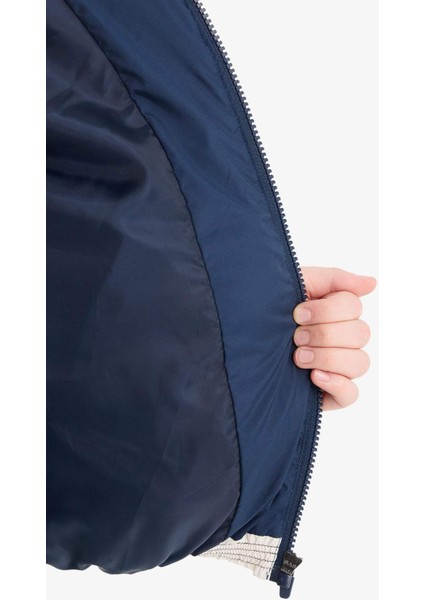 Erkek Çocuk Su Geçirmez Kapüşonlu Fermuarlı Şişme Mont E9021A825WN