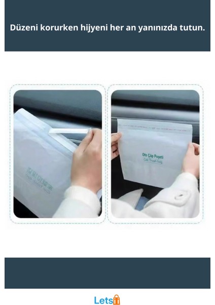 Su Geçirmez Yapışkanlı Oto Araba Çöp Poşeti 20 Adet fiyatları