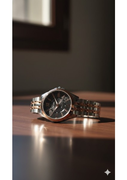 Kadın Kol Saati Gümüş Renk, Siyah Kadran - Şık Metal Kordon, 2 Yıl Garantili fiyatları