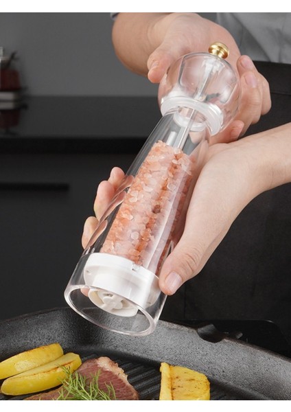 Luxury | Purex | Akrilik Tuz ve Karabiber Değirmeni Baharat Öğütücü Şeffaf Lüx Gold Detaylı fiyatları