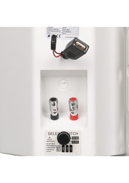 Magicvoice F-LHY4S 4 Inç 10 cm Hat Trafolu Duvar Tipi Sütun Okul Cami Hoparlör 10W Rms 150W Peak Mp3 USB Uyumlu Beyaz fırsatları