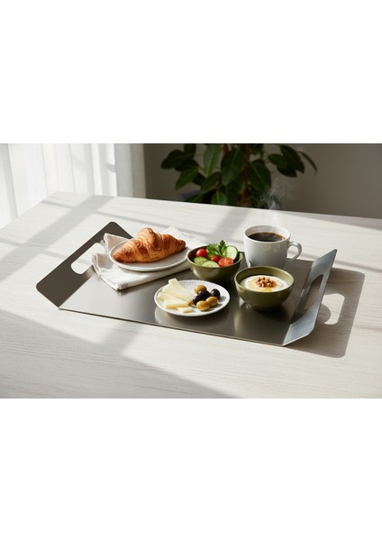 20X30CM Metal Lüks Sunum Tepsisi modelleri