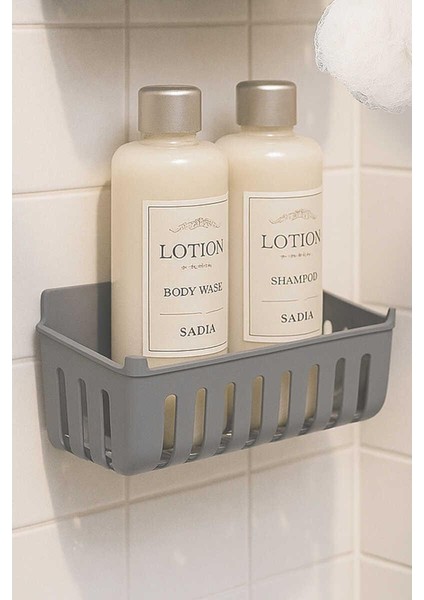 Deby 2'li Yapışkanlı Banyo Rafı Gri fiyatları