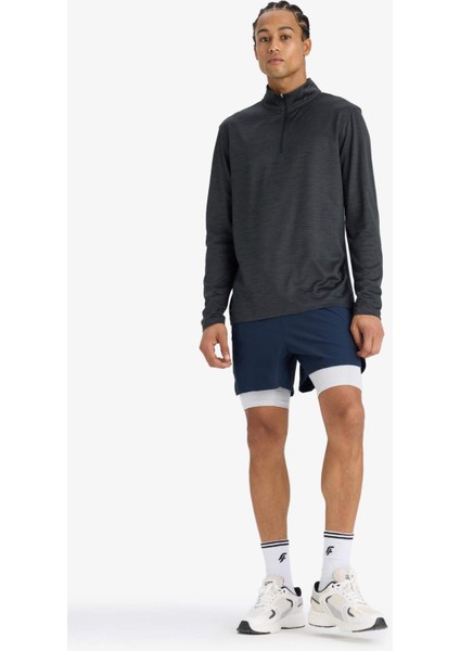 Fit Slim Fit Dar Kesim Sporcu İçi Taytlı Kısa Paça Şort E9365AX25AU