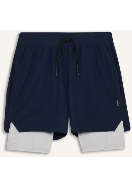 Fit Slim Fit Dar Kesim Sporcu İçi Taytlı Kısa Paça Şort E9365AX25AU