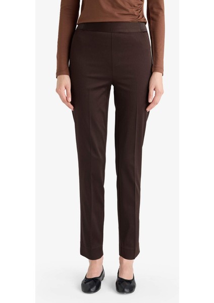 Sigaret Normal Bel Düz Paça Saten Pantolon J8743AZ25WN