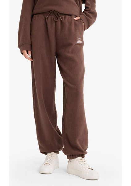 Standart Fit Beli Bağcıklı Cepli Polar Eşofman Altı Y2650AZ25WN