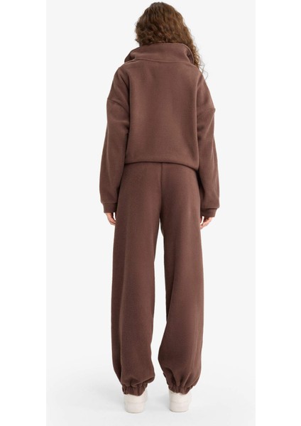 Standart Fit Beli Bağcıklı Cepli Polar Eşofman Altı Y2650AZ25WN