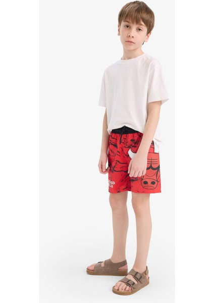 Erkek Çocuk NBA Chicago Bulls Deniz Şortu