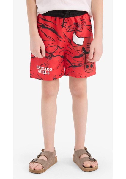 Erkek Çocuk NBA Chicago Bulls Deniz Şortu