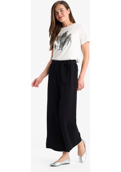 Culotte Geniş Paça Krinkıl Viskon Kapri C9565AX25SM