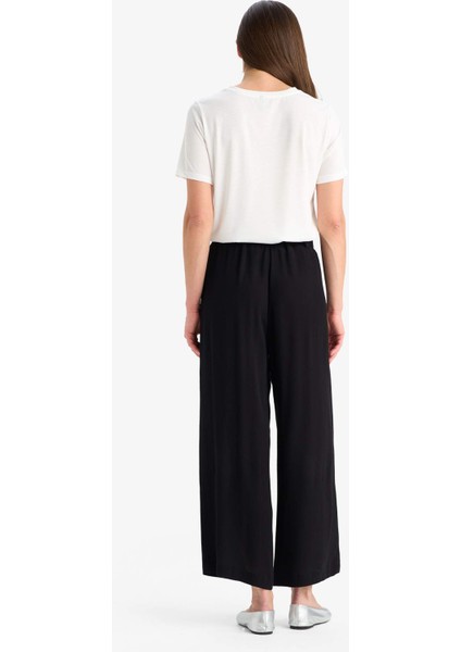 Culotte Geniş Paça Krinkıl Viskon Kapri C9565AX25SM