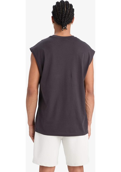 NBA Wordmark Oversize Geniş Kalıp Bisiklet Yaka Atlet E2750AX25SM