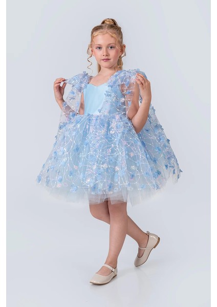 Papatya Model Kız Çocuk Abiye Elbise