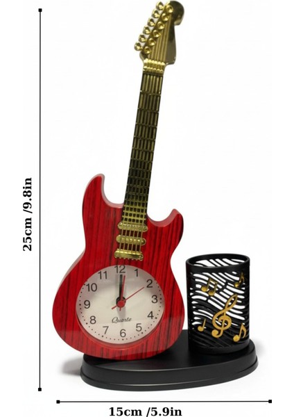 Gitar/keman Tasarımlı Saatli Kalemlik Dekoratif Hediyelik Eşya fiyatları