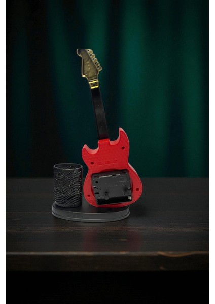 Gitar/keman Tasarımlı Saatli Kalemlik Dekoratif Hediyelik Eşya fırsatları