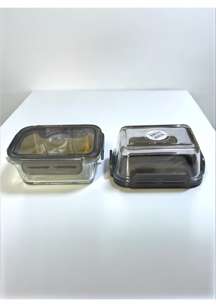 Cam Kahvaltılık Kase Vakumlu Silikonlu Kilit Kapaklı Hava Almaz Cam Saklama Kabı 365CC 2 Adet modelleri