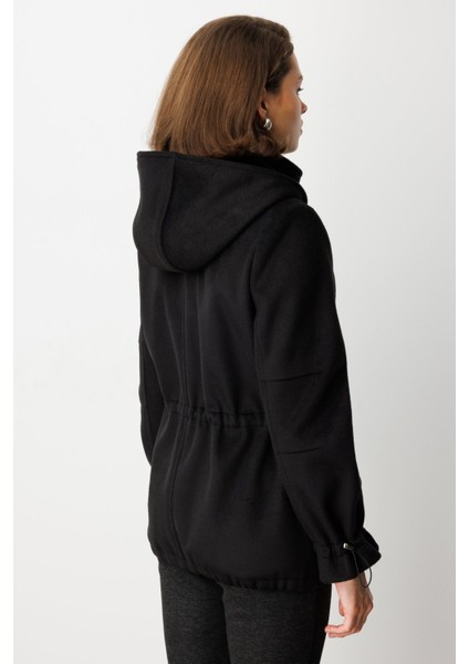 Kapüşonlu Kapak Cepli Kaşe Mont 6041-26K indirimleri