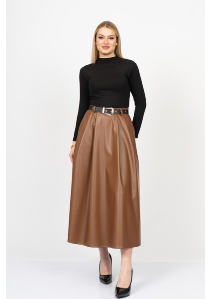 Leathercurve Belted Winter Skirt – 6827