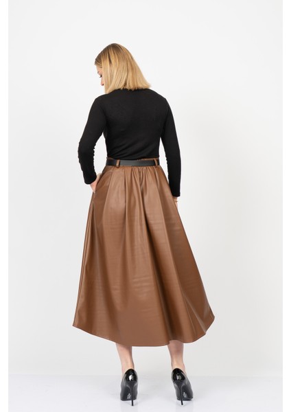 Leathercurve Belted Winter Skirt – 6827 modelleri