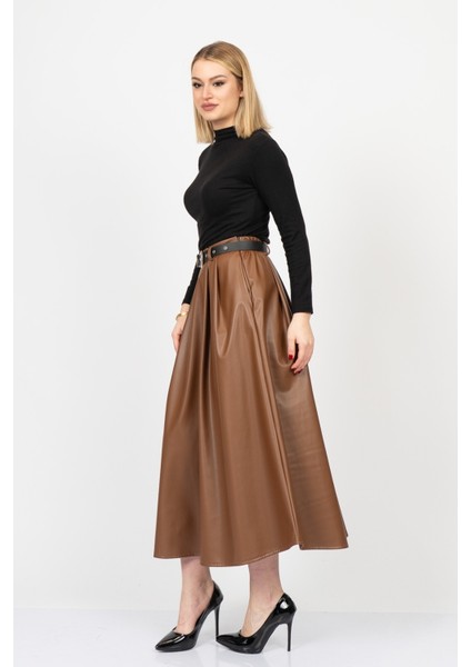 Leathercurve Belted Winter Skirt – 6827 indirimleri
