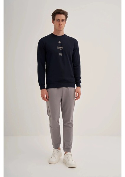 3 Iplik Erkek Lacivert Sweatshirt 5222 modelleri