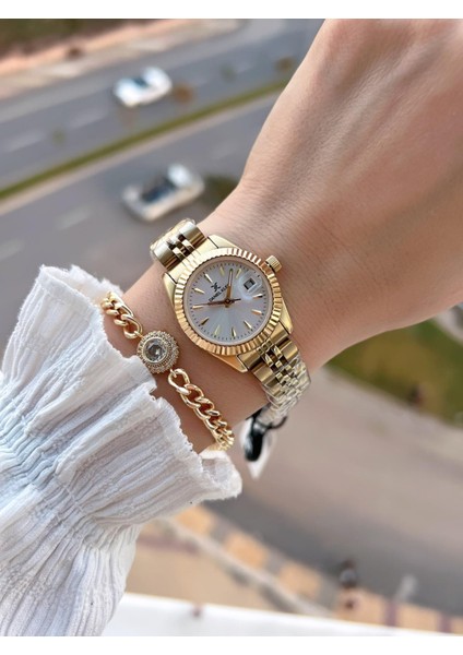 2 Yıl Garantili Jubile Kordon 3 Atm Suya Dayanıklı Kadın Kol Saati+Bileklik F.Z.10030.3 fiyatları