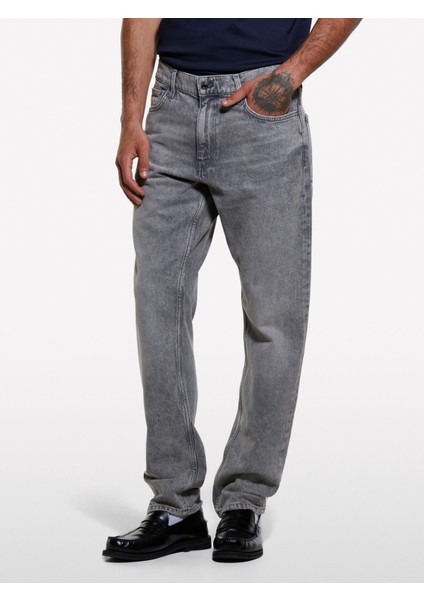 %100 Pamuk Vintage Efektli Regular Fit Pantolon Erkek Beyaz Pantolon - 325A4JPDSE02I indirimleri